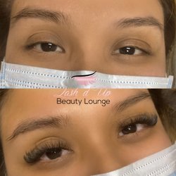 Hybrid Lashes before & after