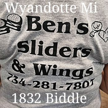 Ben's Sliders & Wings - the back of a man's shirt - Burgers Near Me - Wyandotte, Michigan Ben's Sliders & Wings - the back of a man's shirt - Burgers Near Me - Wyandotte, Michigan