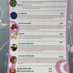 Bough Nails and Spa - Pedicure options