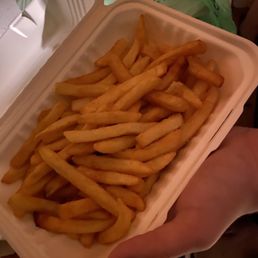 This is a side order of frozen fries for $9.85 on DoorDash This is a side order of frozen fries for $9.85 on DoorDash