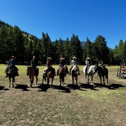 Trail ride with some great temper horses. Trail ride with some great temper horses.