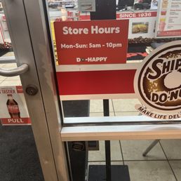 It clearly shows on the door closing at 10pm It clearly shows on the door closing at 10pm