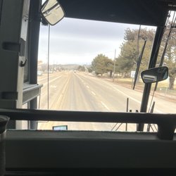 Northwestern Stage Lines - View from front seat (reserved for disabled/elderly only)