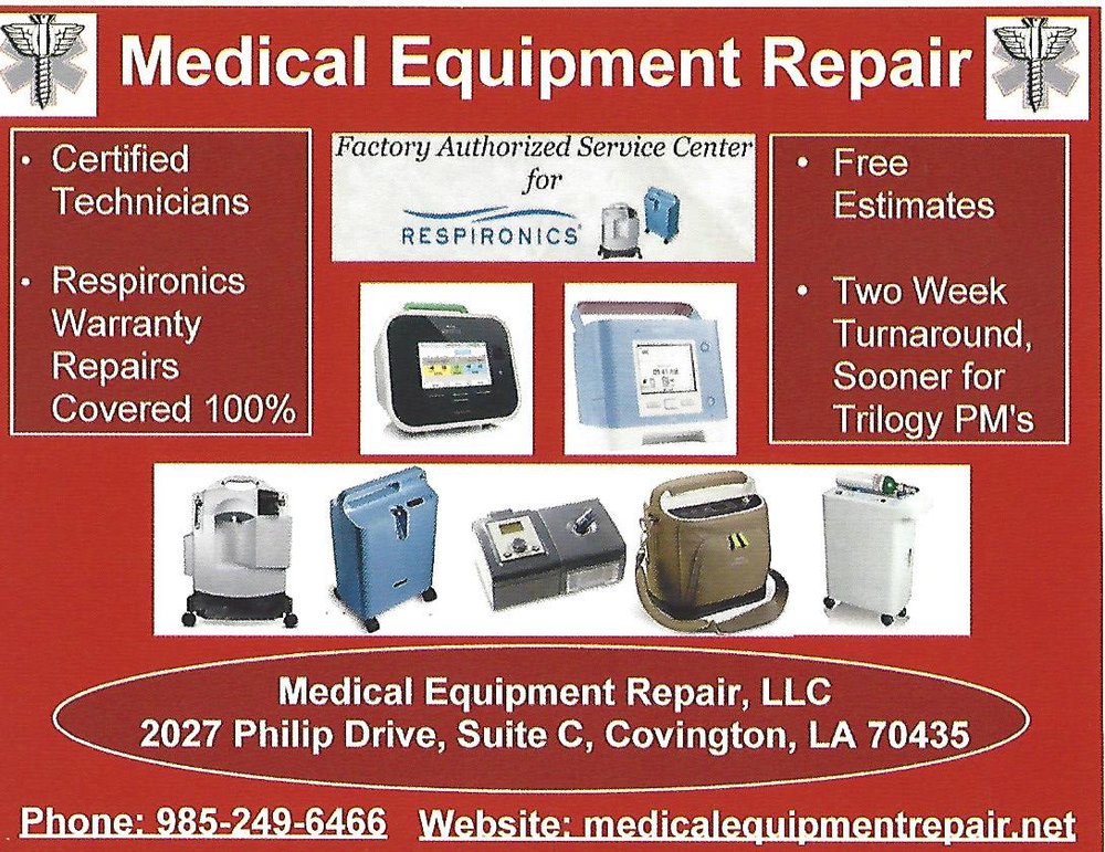 MEDICAL EQUIPMENT REPAIR Updated September 2024 68467 Highway 59