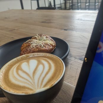 States Coffee - Cappuccino and savory croissant. - Coffee & Tea Near Me - Martinez, California States Coffee - Cappuccino and savory croissant. - Coffee & Tea Near Me - Martinez, California