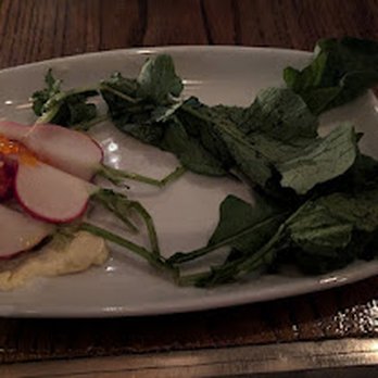 The Grey - Garden radish with Swiss butter and trout roe. - New American Near Me - Savannah, Georgia The Grey - Garden radish with Swiss butter and trout roe. - New American Near Me - Savannah, Georgia