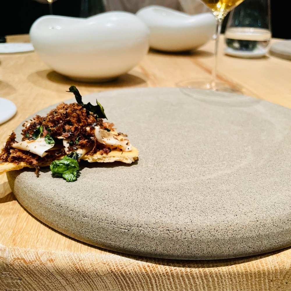 Venissa - Mushroom and cabbage on crouton bread - Italian Near Me - Venezia, VE