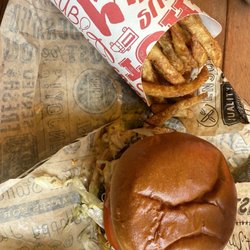 Bubba Flame Broiled Burger - Loaded Bubba with fries