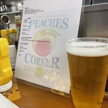 Peaches Corner - 24oz beer - Hot Dogs Near Me - Myrtle Beach, South Carolina