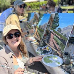 Art Spot on Wheels - Painting in the Vineyard at Vega Vineyard