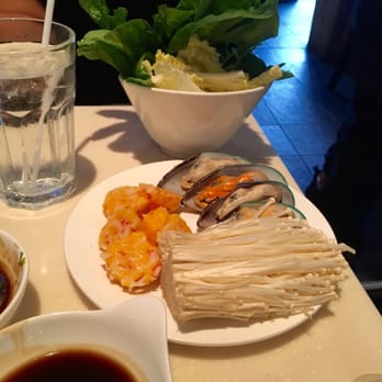 Boiling Hot Pot - lobster balls, mussels, & veggies - Hot Pot Near Me - San Francisco, California