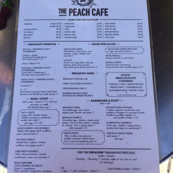 The Peach Cafe - Breakfast menu - New American Near Me - Monrovia, California The Peach Cafe - Breakfast menu - New American Near Me - Monrovia, California