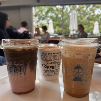Merit Coffee Company - Strawberry blossom hojicha, banana pudding latte, raspberry chantilly latte - Coffee & Tea Near Me - Houston, Texas Merit Coffee Company - Strawberry blossom hojicha, banana pudding latte, raspberry chantilly latte - Coffee & Tea Near Me - Houston, Texas