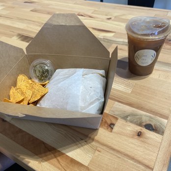RLA Cafe - Unopened Turkey pesto sandwich some chips jalapeños an Americano with splash of coconut milk - Coffee & Tea Near Me - Los Angeles, California RLA Cafe - Unopened Turkey pesto sandwich some chips jalapeños an Americano with splash of coconut milk - Coffee & Tea Near Me - Los Angeles, California