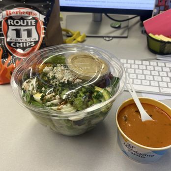 Mendocino Farms - Cobb salad and tomato bisque soup - Salad Near Me - Berkeley, California
