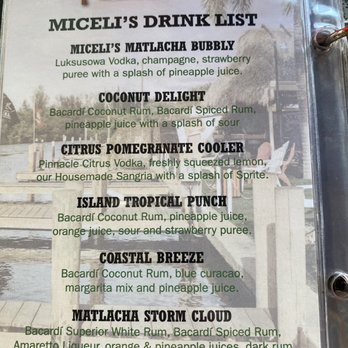 Micelis Waterfront Restaurant - Menu - Italian Near Me - Matlacha, Florida