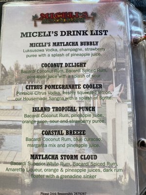 Menu photo 6 Micelis Waterfront Restaurant Matlacha, FL Menu photo 6 Micelis Waterfront Restaurant Matlacha, FL