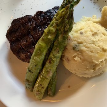 Larkin's - Filet with asparagus and mashed taters - Steakhouses Near Me - Greenville, South Carolina Larkin's - Filet with asparagus and mashed taters - Steakhouses Near Me - Greenville, South Carolina