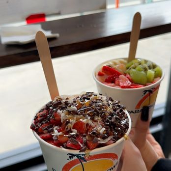 Paradise Bowls - two bowls of fruit and yogurt - Juice Bars & Smoothies Near Me - Hermosa Beach, California