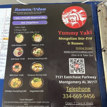 Yummy Yaki - Menu - Mongolian Near Me - Montgomery, Alabama Yummy Yaki - Menu - Mongolian Near Me - Montgomery, Alabama