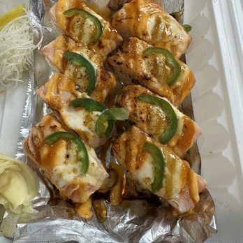 Sushi Mori - Salmon oshi aburi - Sushi Bars Near Me - Langley, British Columbia