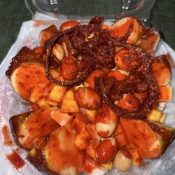 Spicy apple with toppings