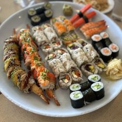 Sagano Japanese Bistro - Sushi  conglomeration - Dragon Roll, Godzilla Roll, Philadelphia Roll, California Roll, and more!