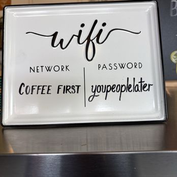 Luna Coffee Bar - Cute WiFi info sign - Coffee & Tea Near Me - Cayucos, California