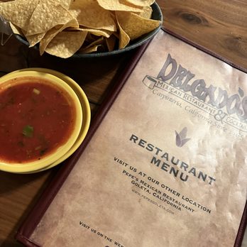 Delgado's Mexican Restaurant  - chips and salsa is complimentary - Mexican Near Me - Carpinteria, California