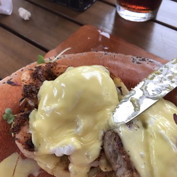 Blu Island Bistro - Surf and Turf Benedict! - New American Near Me - Venice, Florida