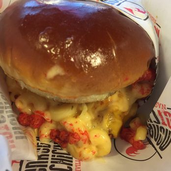 Monroe's Hot Chicken - Fried chicken sandwich, Ultimate (add mac&cheese and flaming hot Cheetos) - Chicken Shop Near Me - Phoenix, Arizona