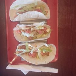 Summit's Wayside Tavern - Buffalo chicken tacos with 3 Mile Island sauce & Jalapeno cole slaw. Ask for "DJ'S Plate"