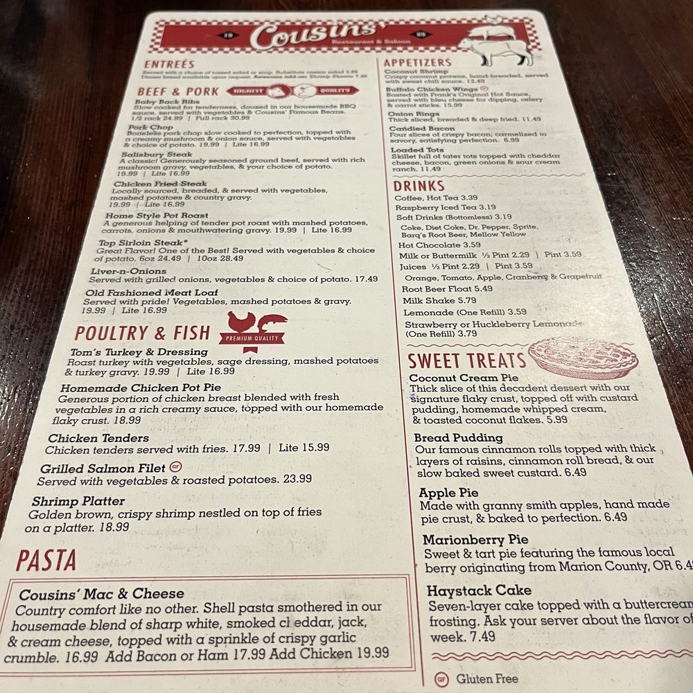 Cousins' - Menu - Sandwiches Near Me - The Dalles, Oregon Cousins' - Menu - Sandwiches Near Me - The Dalles, Oregon