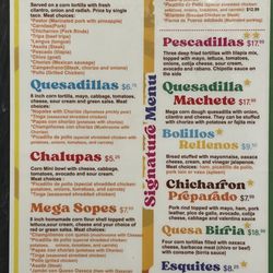 Taqueria Acapulco - Menu