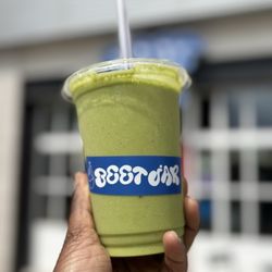 Beet Jar - 15 April 2026 -- CAYENNE MAIDEN SMOOTHIE ($13) -- spinach, banana, pineapple, maca, cayenne, dates, and cashew milk