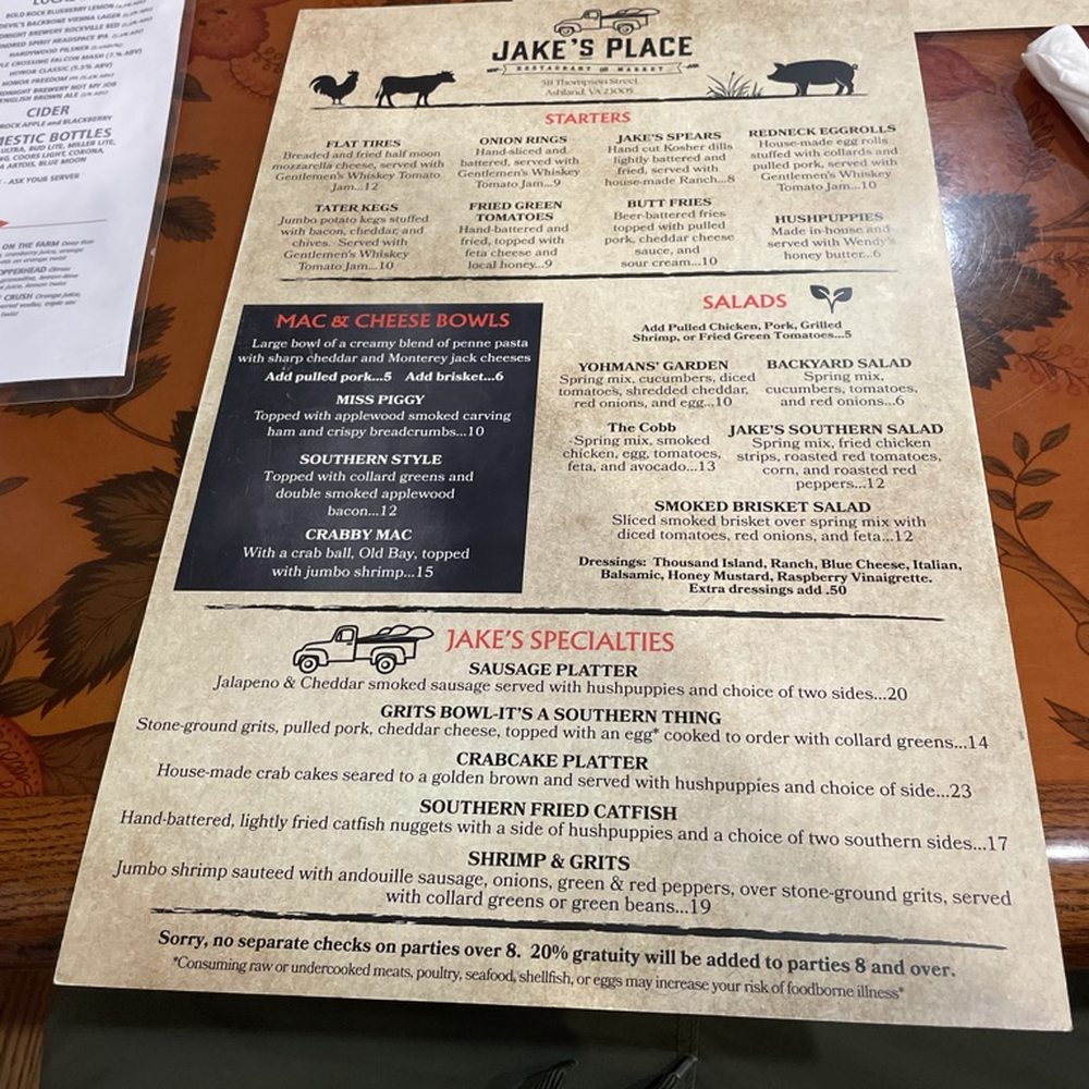 Jake's Place - Southern Near Me - Ashland, Virginia Jake's Place - Southern Near Me - Ashland, Virginia