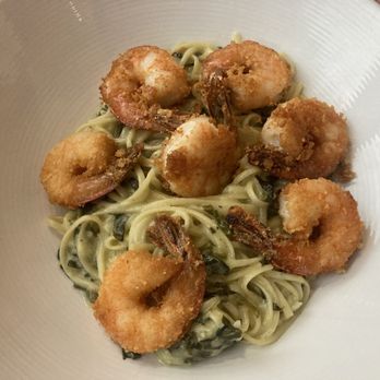 Russell's on Lake Ivanhoe - Shrimp Fettucini: Made with GF-Vegan Pasta Hand Made and in house - American Near Me - Orlando, Florida