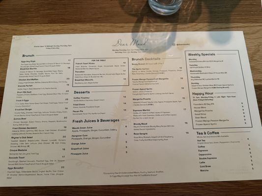 Menu photo 2 Dear Maud Hoboken, NJ