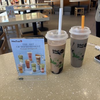 Meet Fresh - Two grass jelly teas - Desserts Near Me - Chino Hills, California