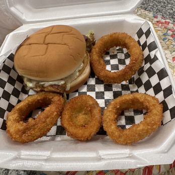 Jungle Burger - Only 4 onion rings - Burgers Near Me - McKinney, Texas