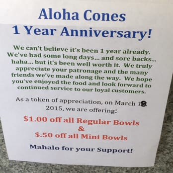 Aloha Cones - anniversary discount - Sushi Bars Near Me - Honolulu, Hawaii Aloha Cones - anniversary discount - Sushi Bars Near Me - Honolulu, Hawaii