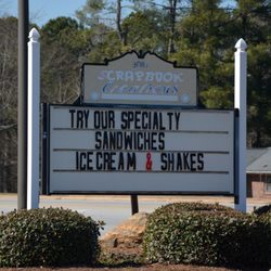 Scrapbook Creations - Sign advertising Ice Cream