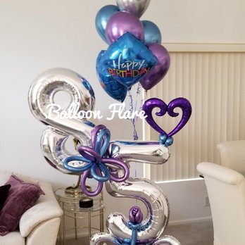 Balloon Flare - 85th Birthday Balloon Arrangement Delivery - Balloon Services Near Me Balloon Flare - 85th Birthday Balloon Arrangement Delivery - Balloon Services Near Me