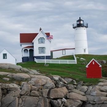 Nubble Lighthouse - Nubble Light on a Cloudy Fall 2008 Day - Landmarks & Historical Buildings Near Me - York, Maine Nubble Lighthouse - Nubble Light on a Cloudy Fall 2008 Day - Landmarks & Historical Buildings Near Me - York, Maine