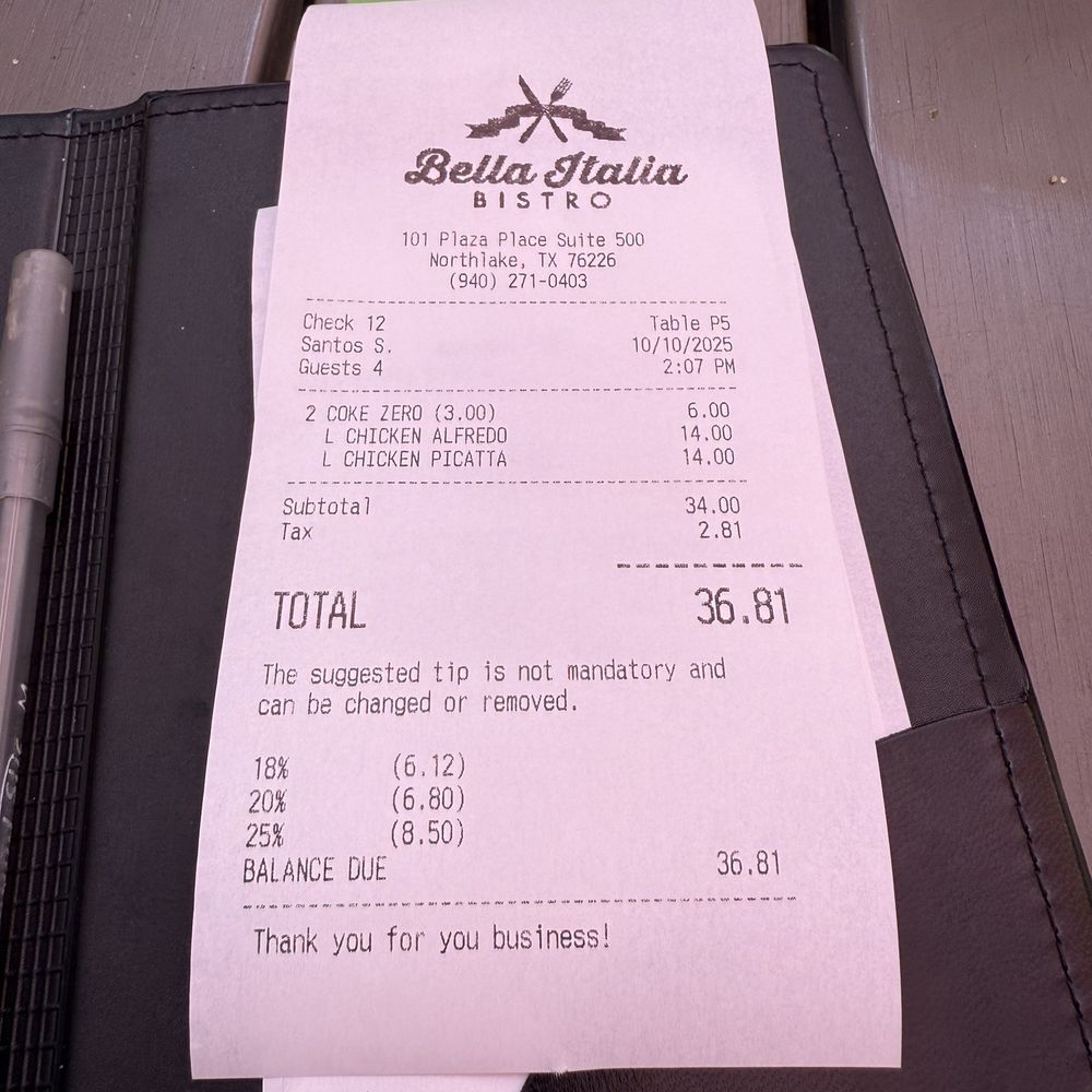 Bella Italia Bistro - Not bad!! - Italian Near Me - Northlake, Texas Bella Italia Bistro - Not bad!! - Italian Near Me - Northlake, Texas