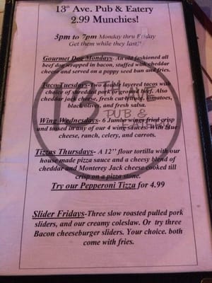 Menu photo 8 13th Ave Pub & Eatery Lynnwood, WA