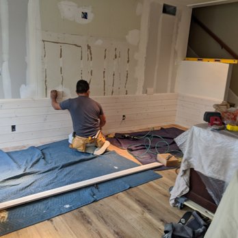 Classic Construction Services - Installing shiplap - General Contractors Near Me Classic Construction Services - Installing shiplap - General Contractors Near Me