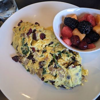 The Hudson Cafe - Thanksgiving omelette was pleasantly different: turkey sausage, cranberries, and spinach. Yum! - Breakfast & Brunch Near Me - Northville, Michigan The Hudson Cafe - Thanksgiving omelette was pleasantly different: turkey sausage, cranberries, and spinach. Yum! - Breakfast & Brunch Near Me - Northville, Michigan