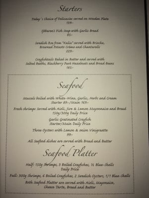 Menu photo 2 Sjöbaren Lorensberg Göteborg, O Menu photo 2 Sjöbaren Lorensberg Göteborg, O