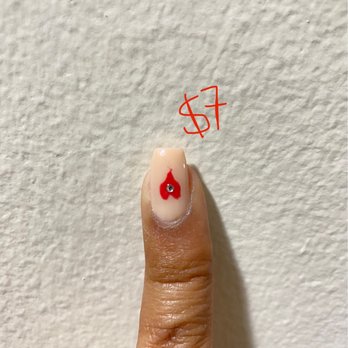 LuXe Nails - This so called "art" was too expensive for one finger. - Nail Salons Near Me - Indianapolis, Indiana